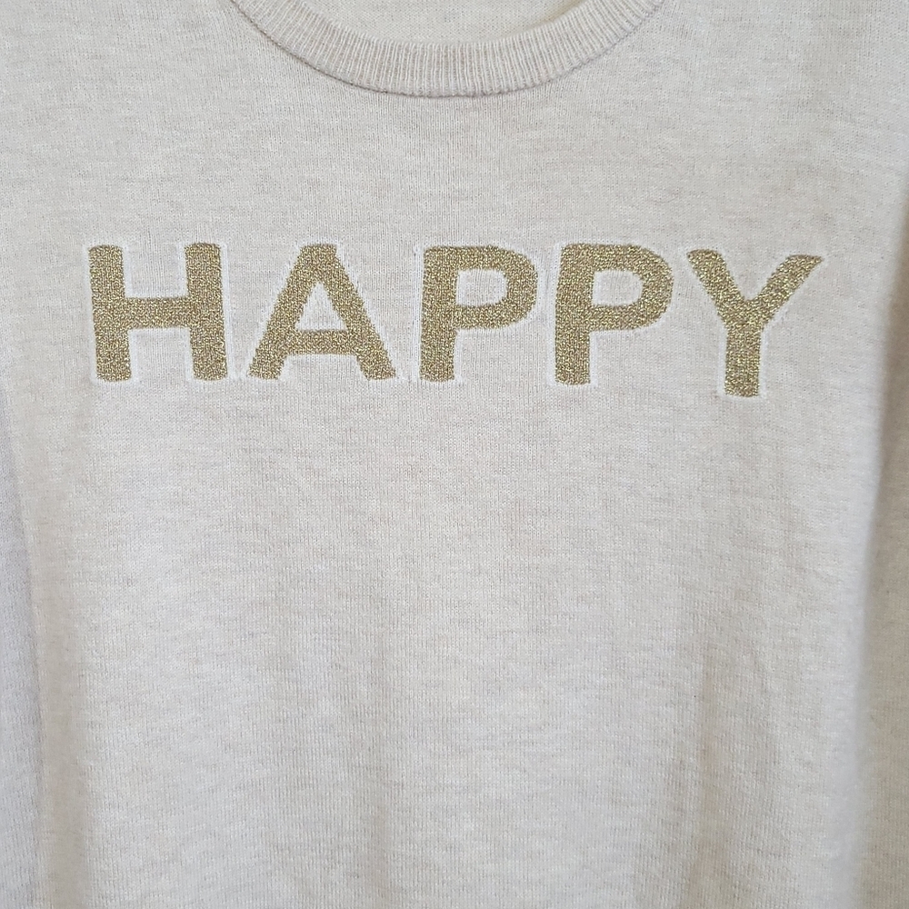GAP Womens Merino Wool Blend Happy Sweater Cream XL Oatmeal Vanilla Granola - Picture 3 of 7